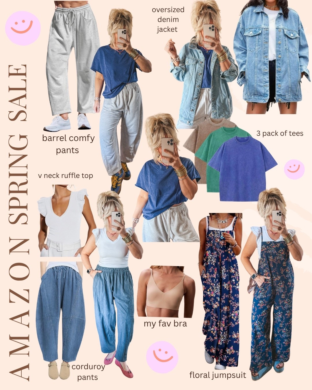 Amazon Spring Sale 🌼
Everything is a medium but the tees and they are a large.