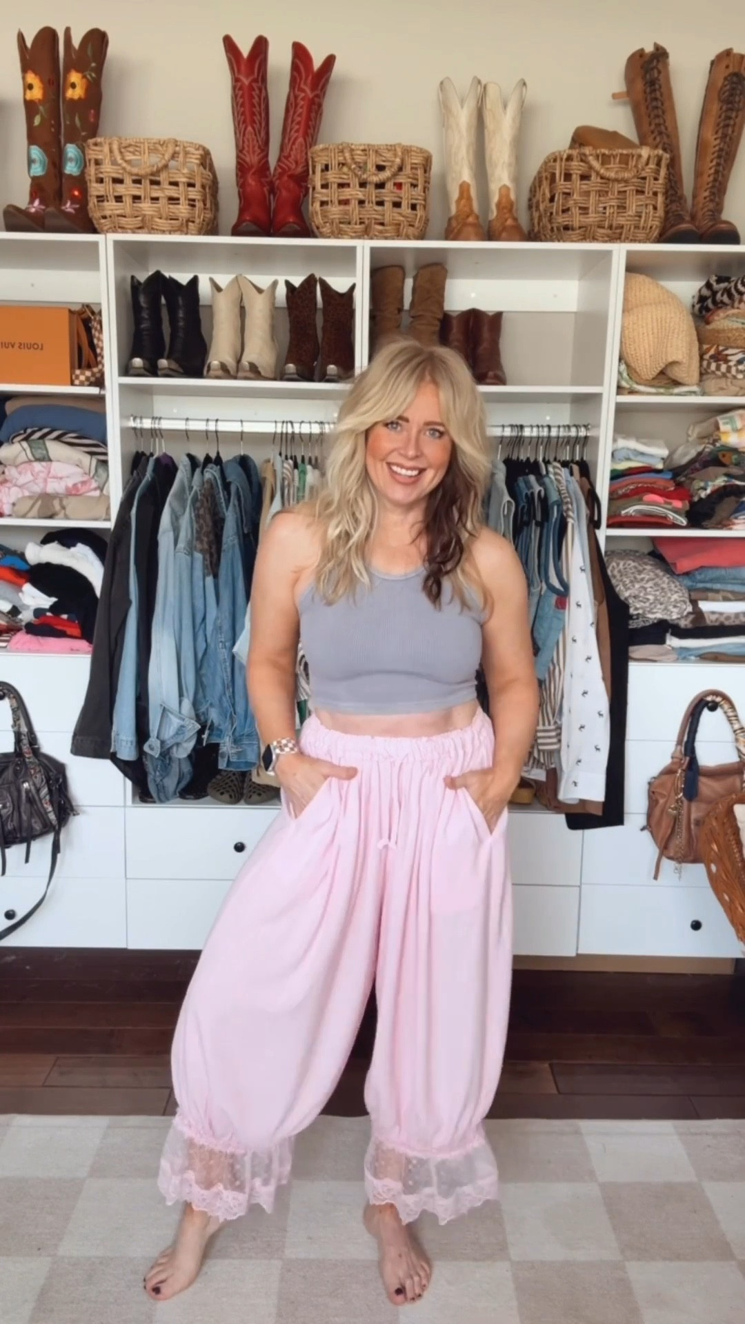 These pants from Amazon are a look for less and the cutest!