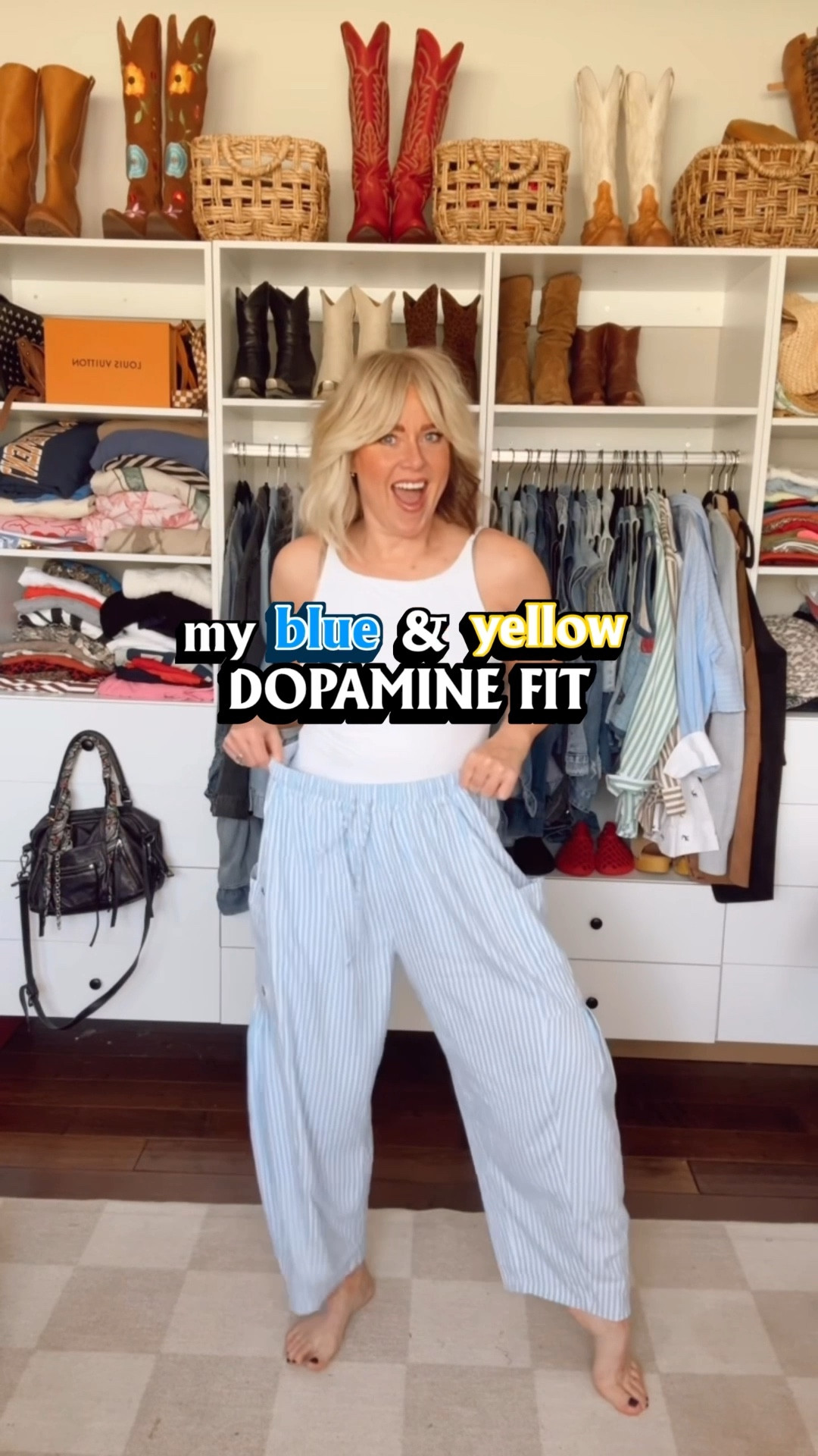 This fit was so fun and made me happy:)
I think I’m obsessed with yellow and blue lately!